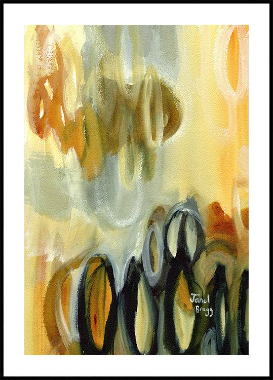 Abstrakts ar ovāliem un zeltu (JAUNS)