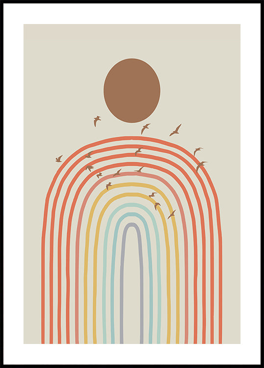 Stylized Rainbow With Layered Pastel (NEW)