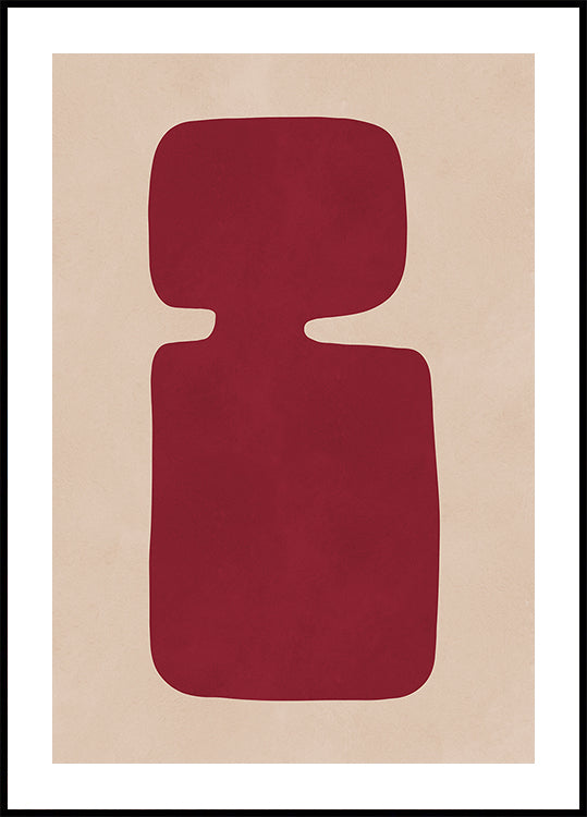 Plagát karmínovej siluety