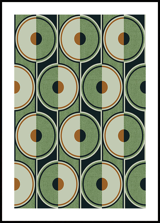 Retro Circles Green