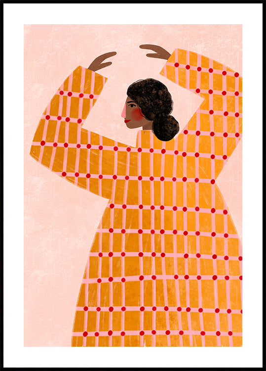 D'Fra Mam Gecheckte Kleed Affiche