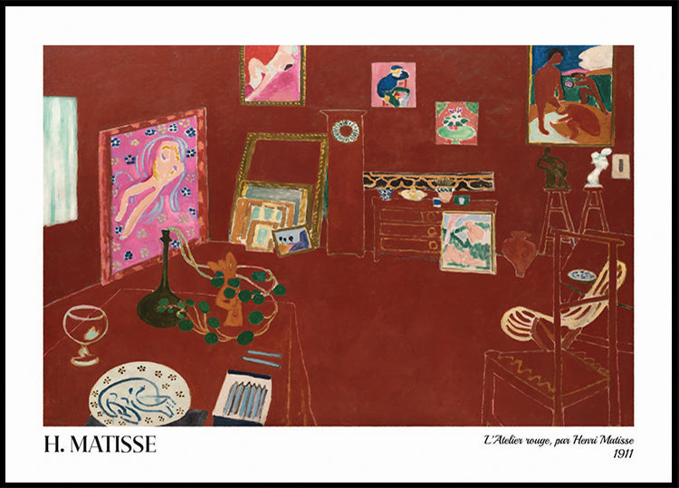 Punane stuudio Henri Matisse Poster