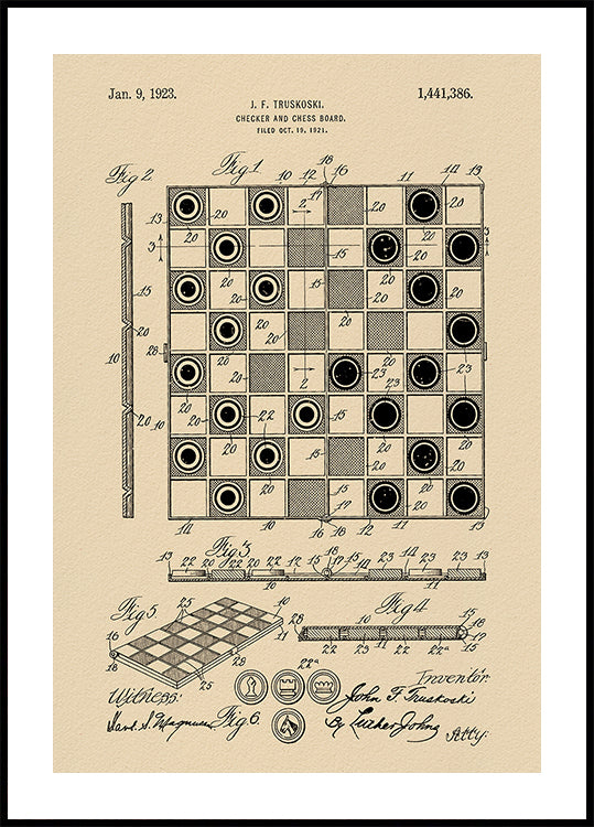 Kabe ja malelaua patent 1921 plakat