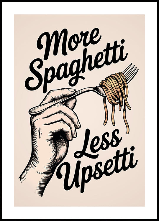 Méi Spaghetti, manner opgeregt Affiche