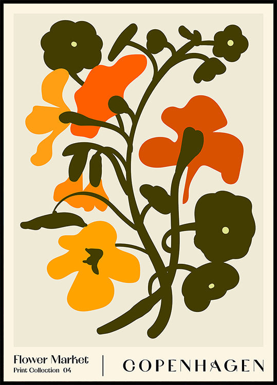 Virágpiac. Koppenhága plakát
