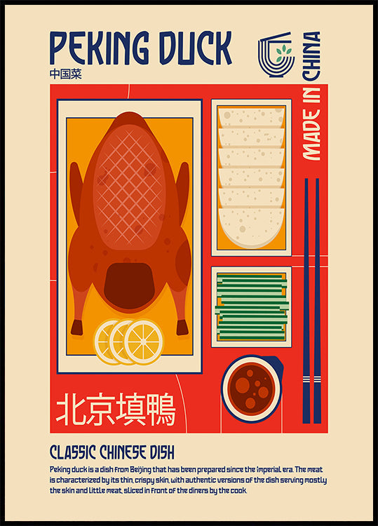 Peking Duck Japanesch Iessen Print Poster