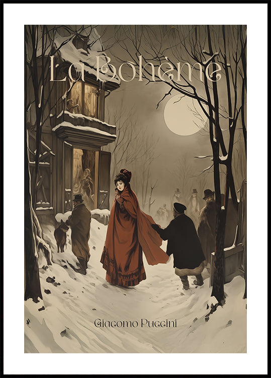 Opera La Bohème surprinde un poster de iarnă