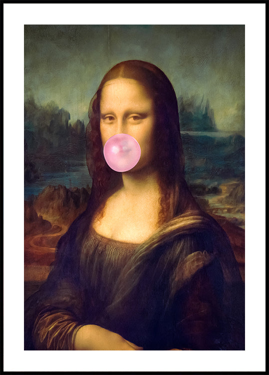 Plagát na žuvačku Mona Lisa