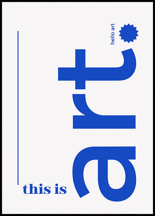 Hello Bold Typography Poster