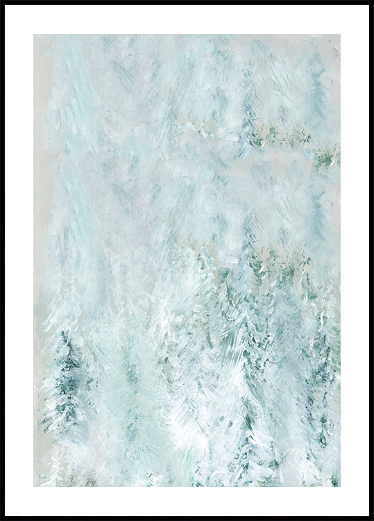 Winter White Forest Scene 1 Plakat