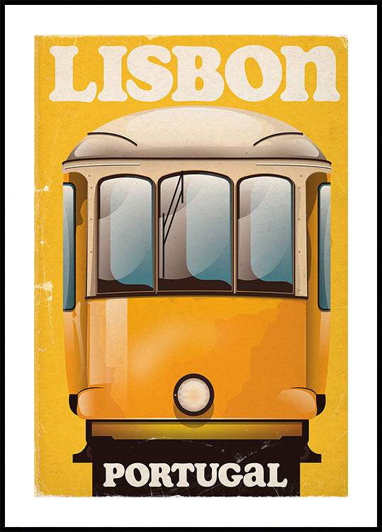 Lisbon Portugal Vintage Travel Poster Poster