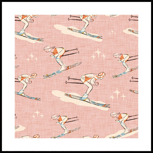 Ziemas sporta veidi Retro Vintage Ski Blue.png (JAUNS)