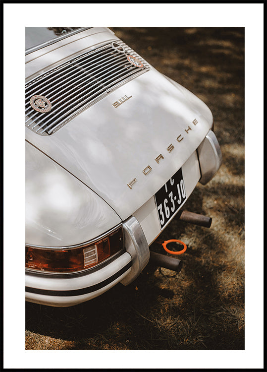 White Porsche 911 Plakat - Posterbox.dk