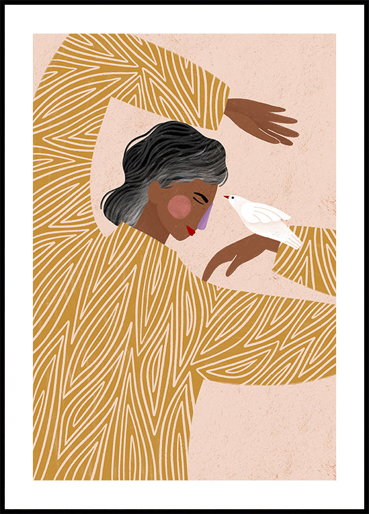 D'Fra mat engem Vugel Poster