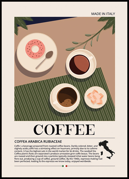 Coffee Made in Italy Plakat - Posterbox.dk