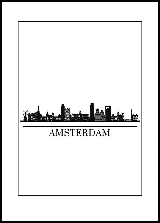 Poster Amsterdam Skyline