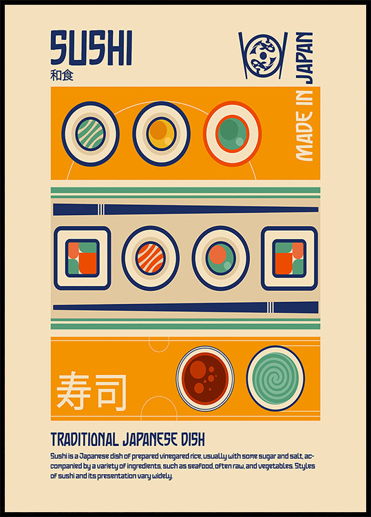 Sushi Japanese Food Print Plakat (NEW)