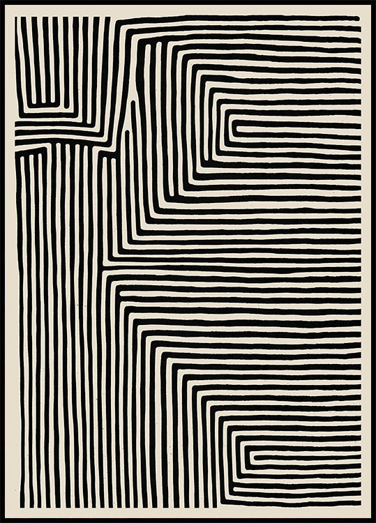 Lineāra labirinta plakāts