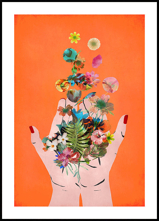 Gėlių išleidimo plakatas