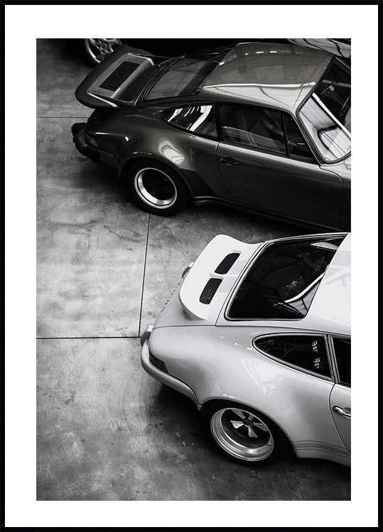 Classic Porsche in Black and White Plakat - Posterbox.dk