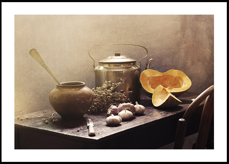 Still Liewen mat Pumpkins # 15c Poster