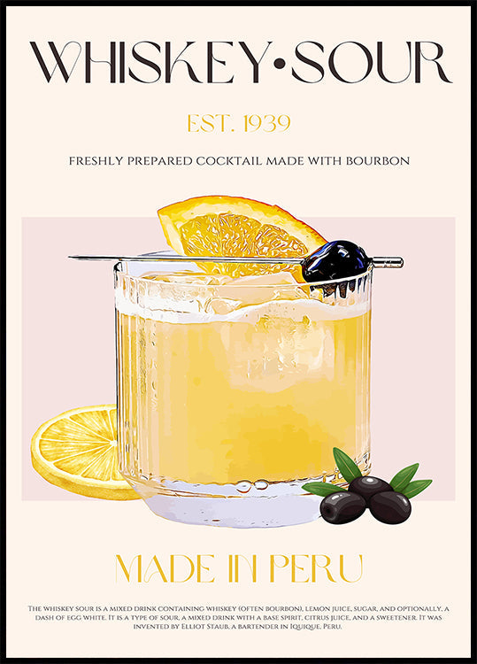 Peruu viski õndsuse plakat