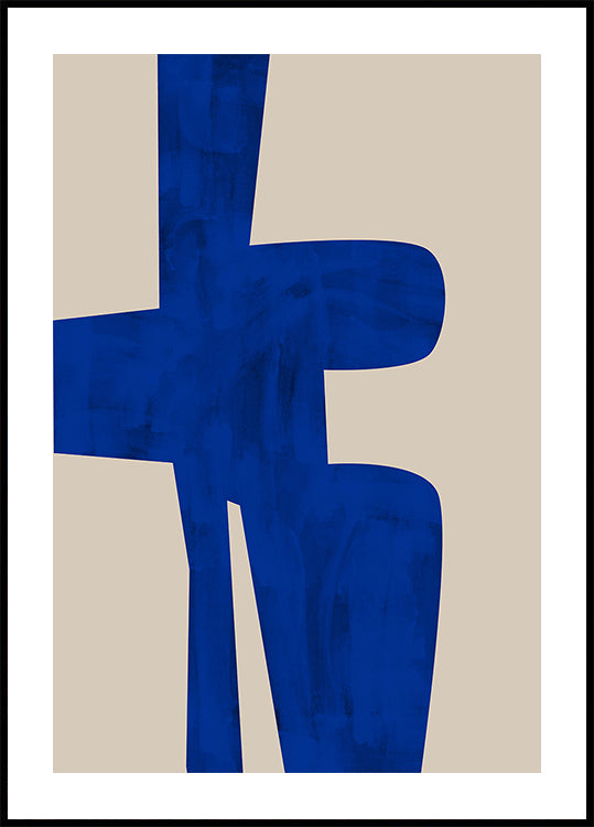 Mėlynos harmonijos formos plakatas