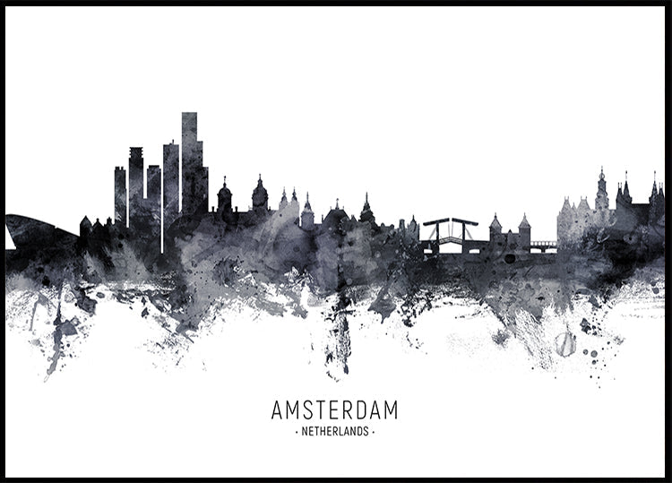 Amsterdam The Netherlands Skyline Plakat