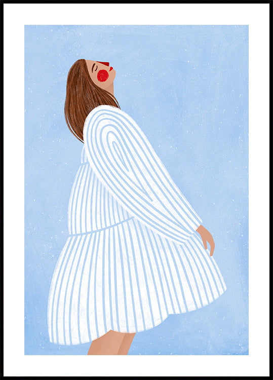 The Woman With the Blue Stripes Plakat