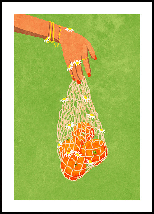 Plagát čerstvých pomarančov