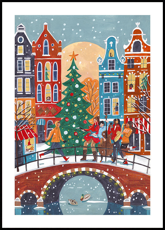 Schnéifall zu Amsterdam Affiche