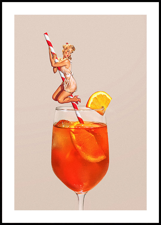 Poster retro cocktail Spritz