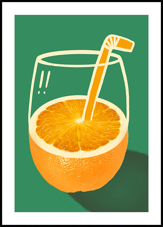 Vibrant Orange gudri ilustrēts plakāts