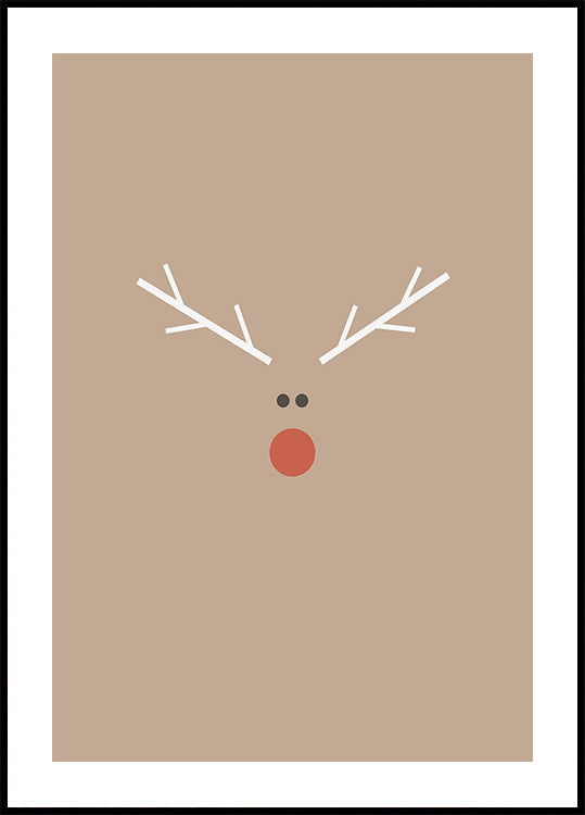 Chrëschtdag Reindeer Poster