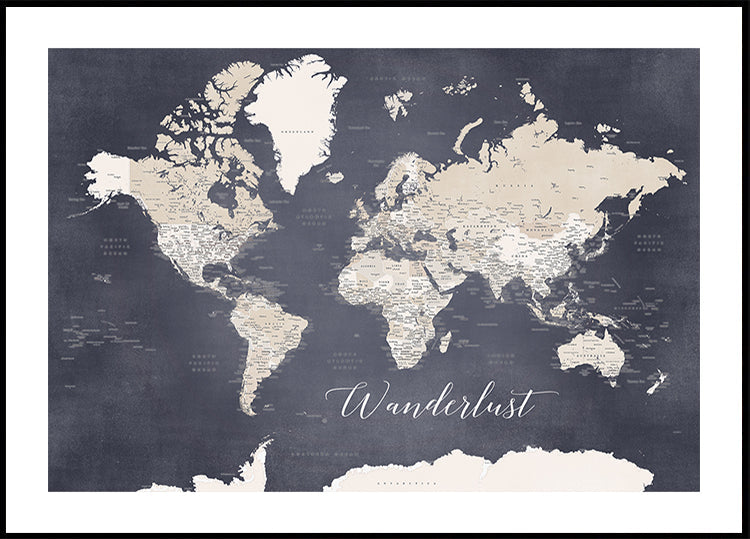 Wanderlust world map Glyn (NEW)
