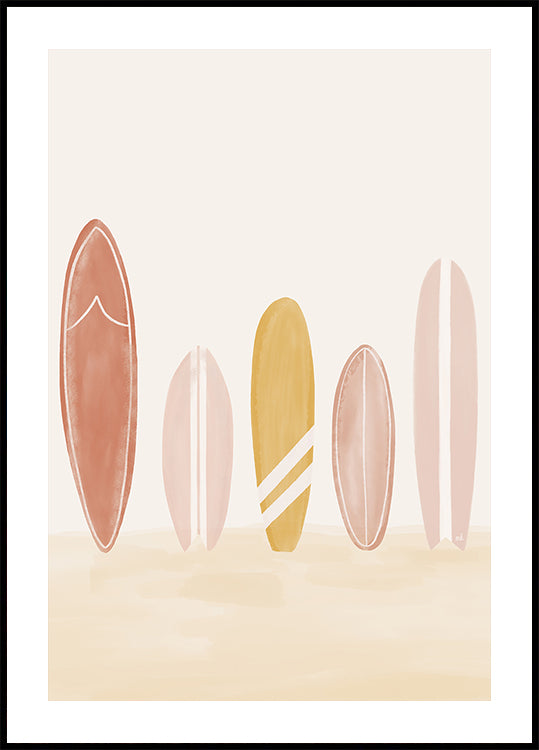 Boho Surfboards Plakat - Posterbox