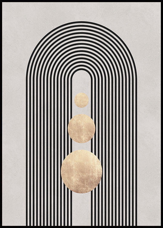 Linijos ir apskritimai 19 Plakatas