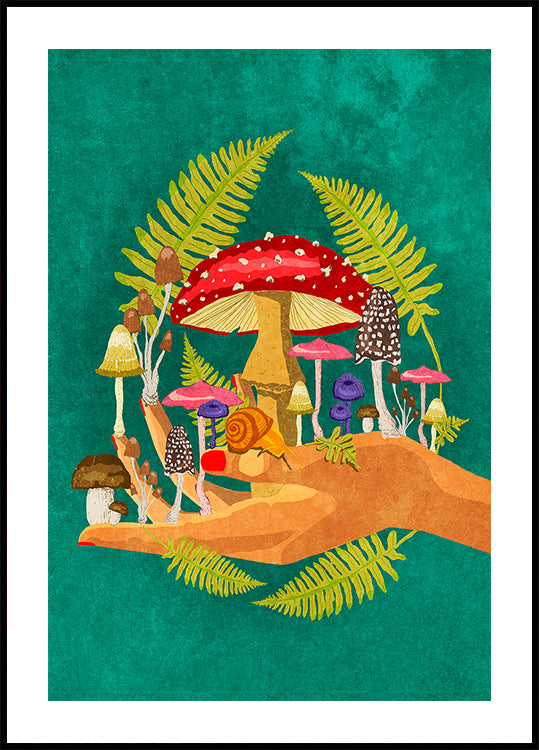 Meng Mushroom Cosmos Poster