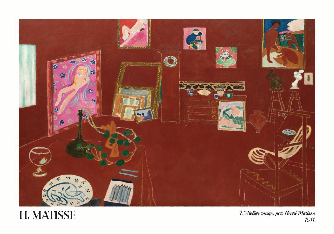 Punane stuudio Henri Matisse Poster