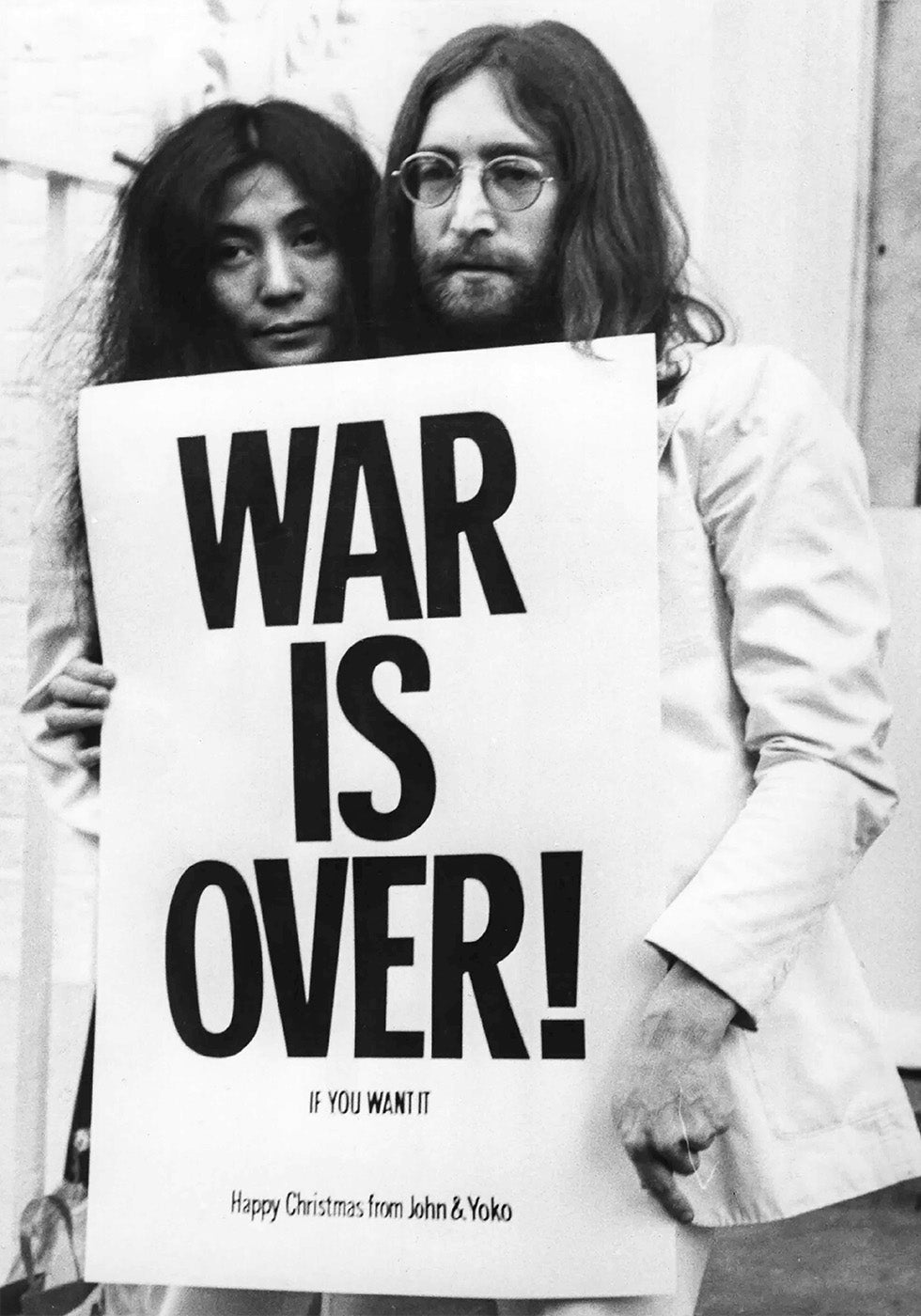 John Lennon & Yoko Ono - War is Over Plakat - Posterbox.dk