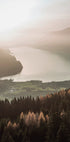 Misty Lake and Mountain View Plakat - Posterbox.dk