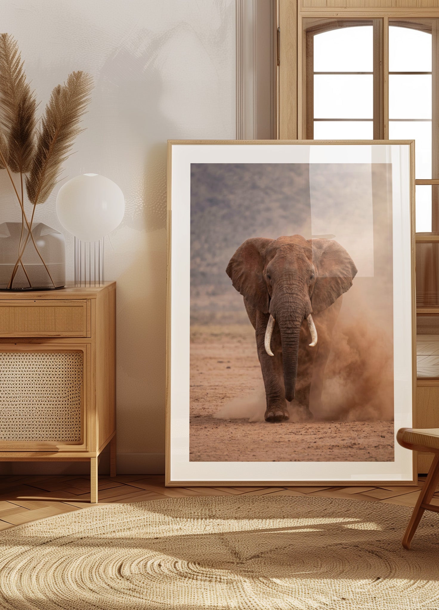 Puternic elefant praf