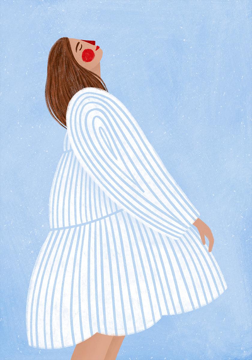 The Woman With the Blue Stripes Plakat