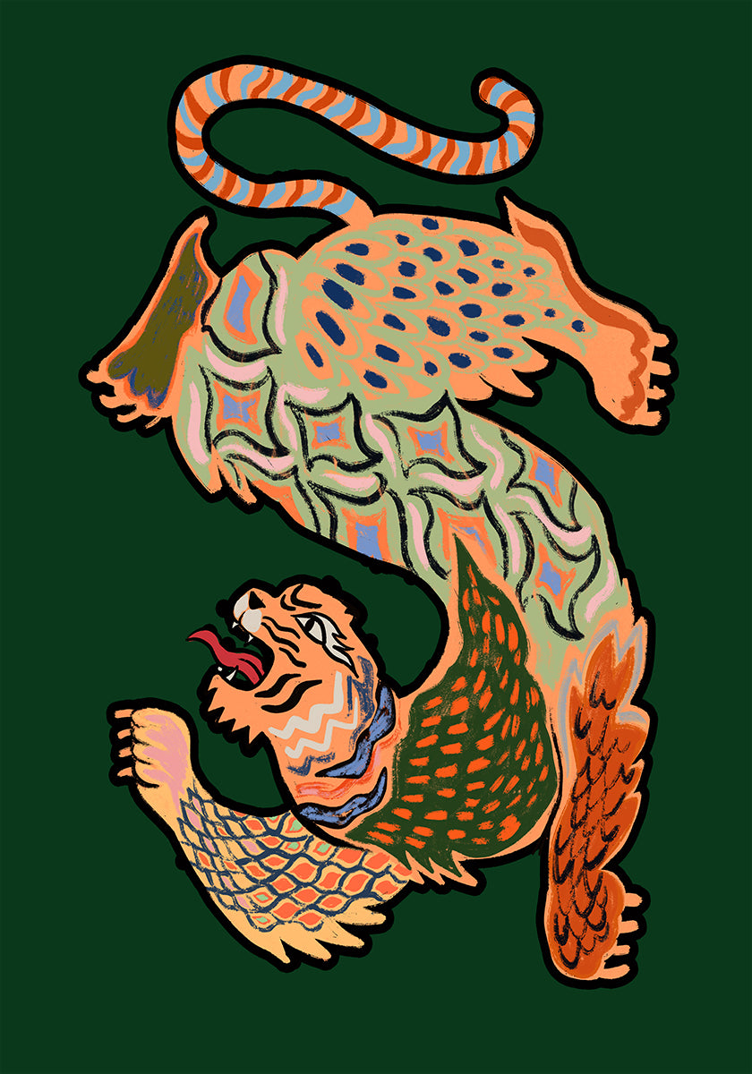 Asiantiger Green Plakat
