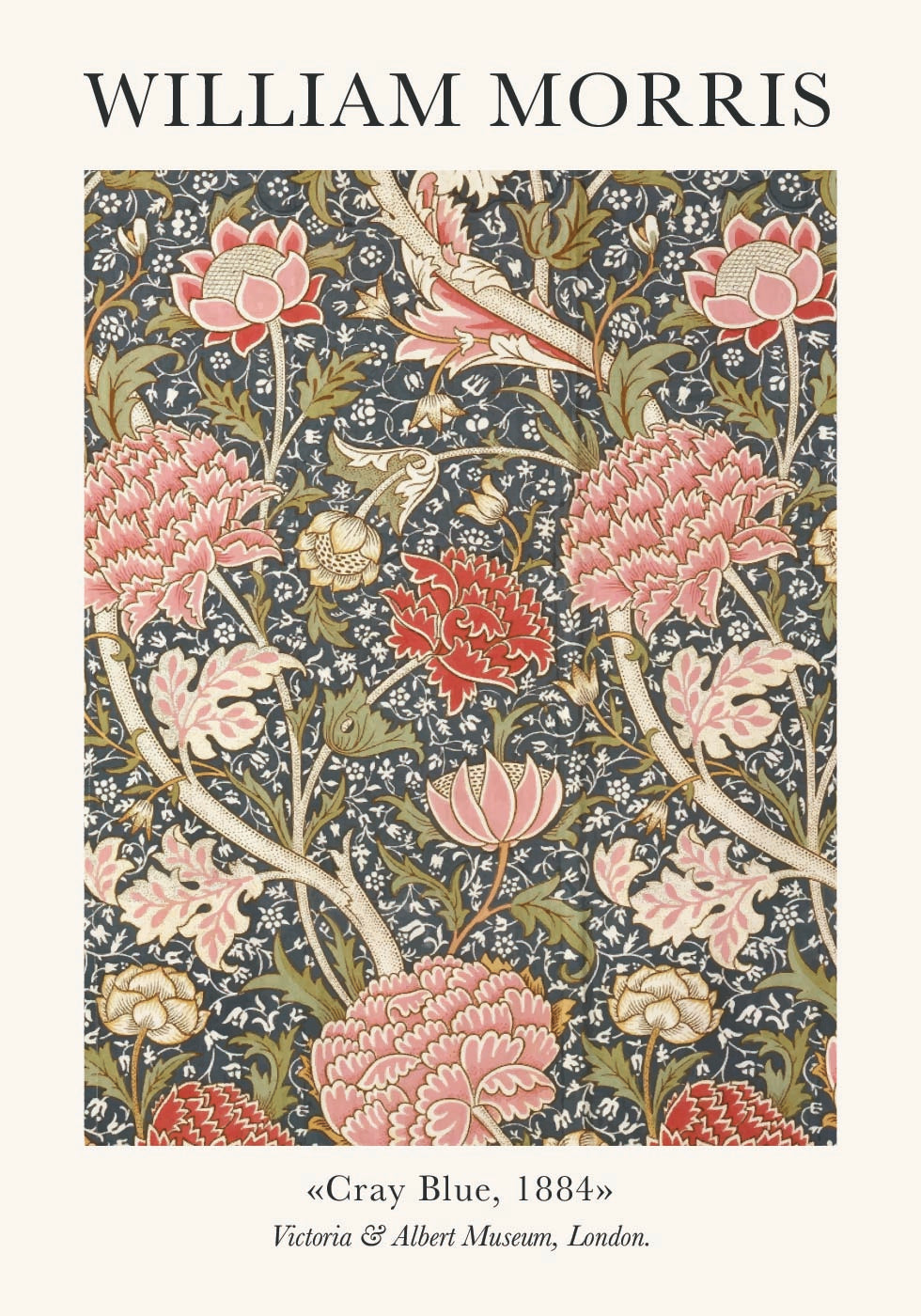 Poster albastru Cray de William Morris