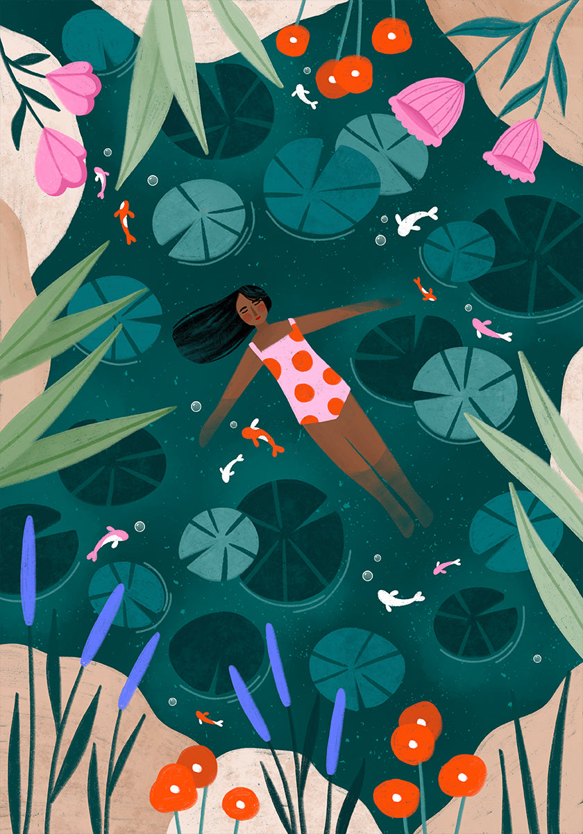 Poster de înot sălbatic