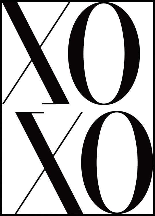 XOXO Plakat - Posterbox.dk