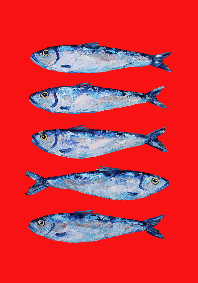 Sardines Berry Red Plakat - Posterbox