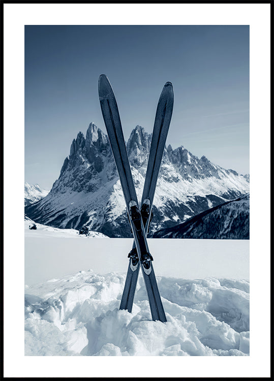 Crossed Skis Plakat - Posterbox