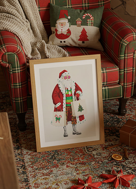 Santa Goes Shopping Plakat - Posterbox
